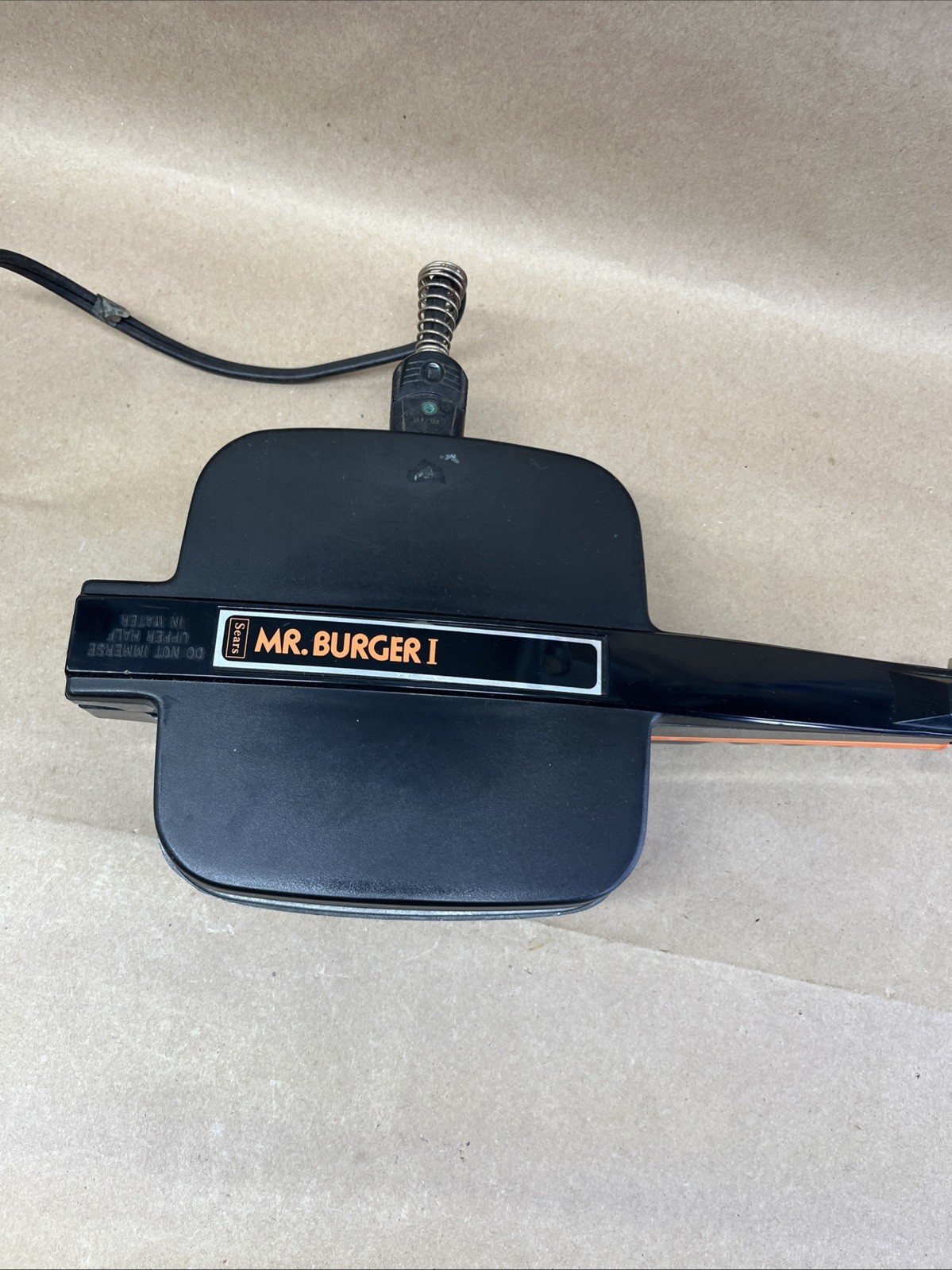Vintage Sears Mr. Burger I Electric Griddle Kitchen Appliance Single Hamburger