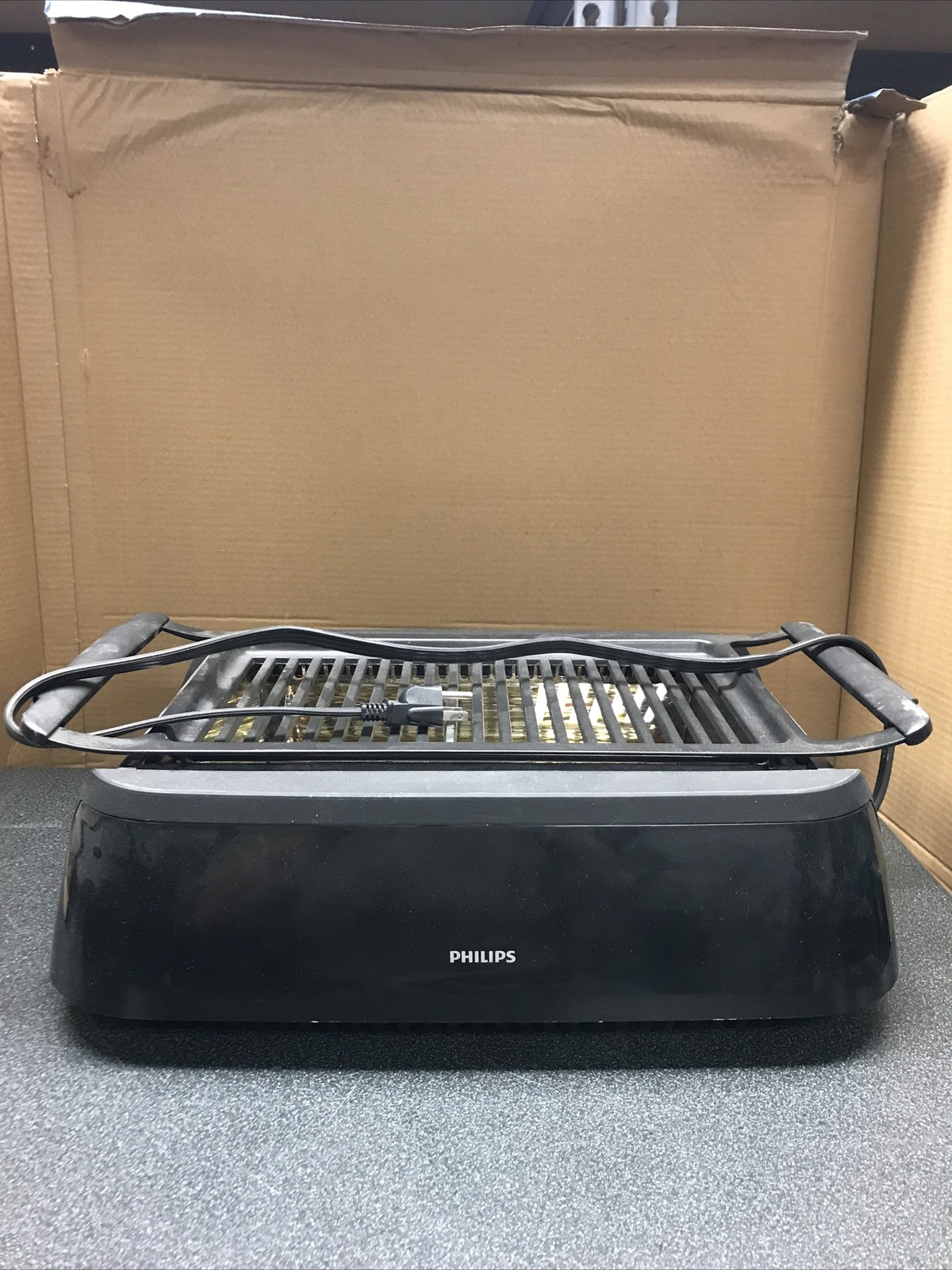 Philips HD6371 Smoke-less Indoor Electric Grill Avance Black Countertop WORKS