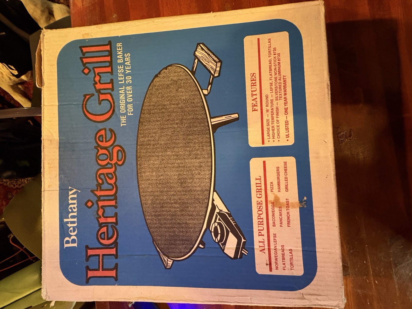Bethany Heritage Grill 730 Lefse Baker Large 16 in Textured Aluminum Electric