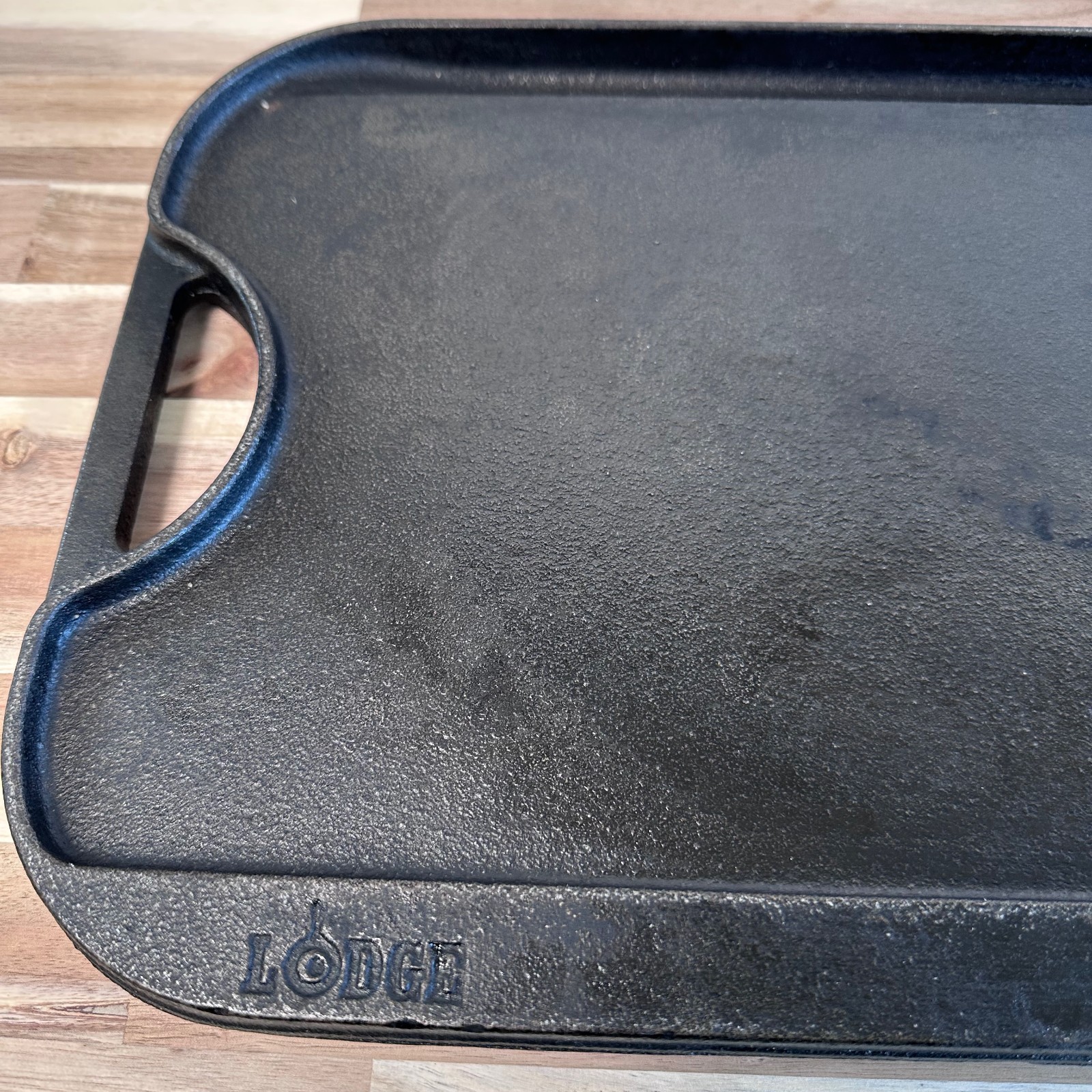 Lodge Pro-Grid Cast Iron Reversible Grill Griddle Combo PG12 USA 20×10.5 USA