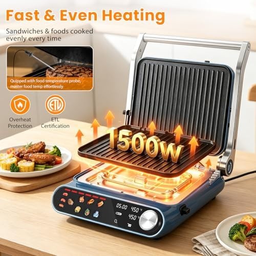 Taylor Swoden 7-in-1 Panini Press Sandwich Maker, Electric Indoor Grill | 150…