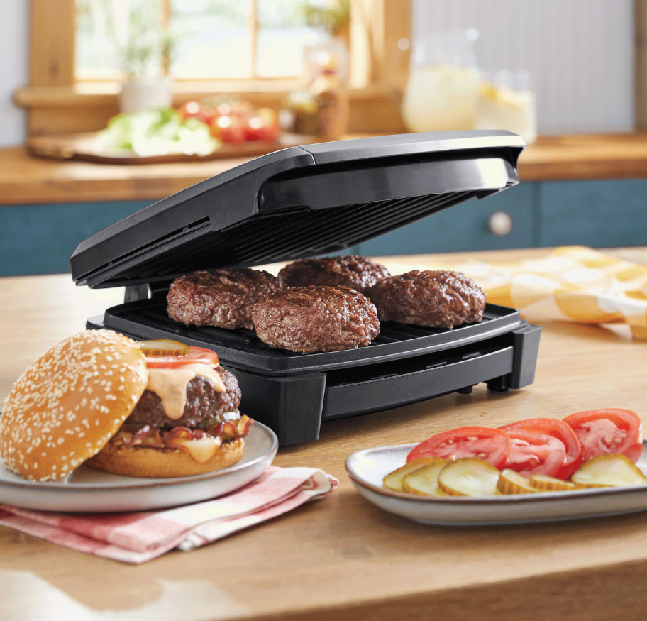 GEORGE FOREMAN Contact Submersible Grill, 200—400° F, 5-Serving Grill