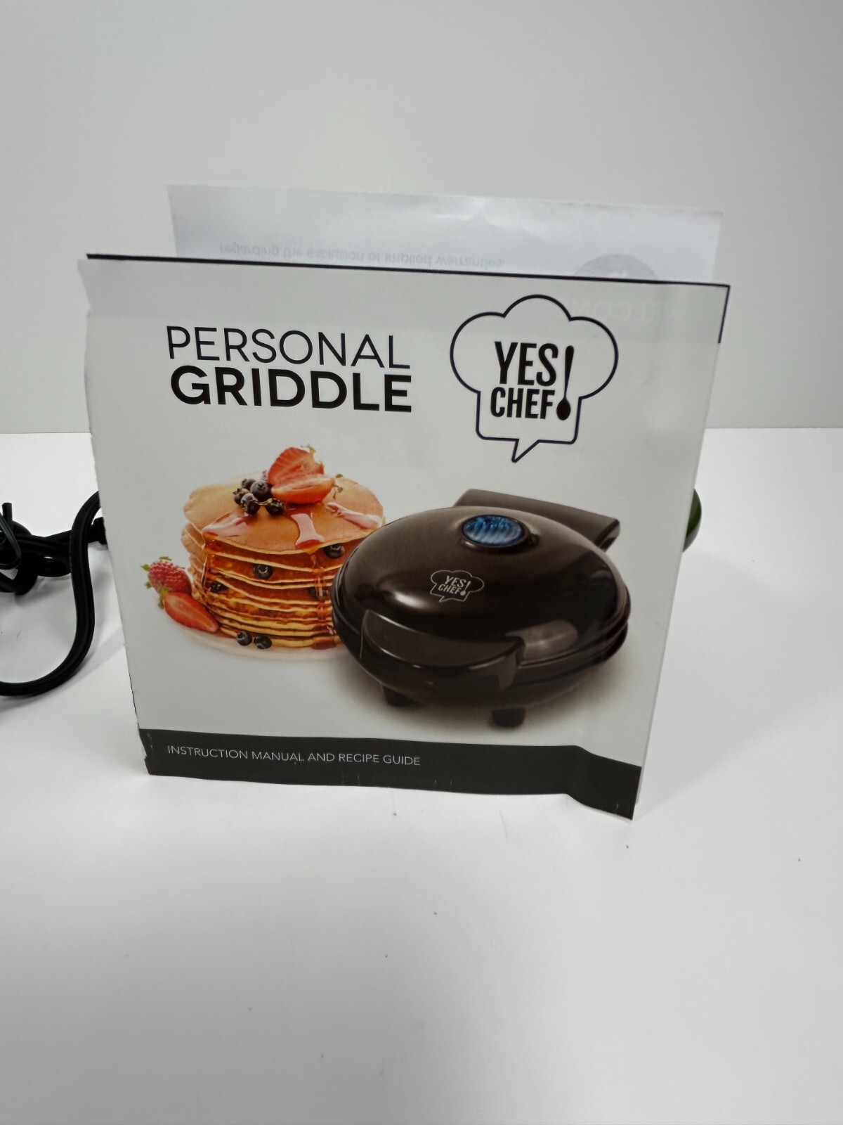 Yes Chef! Personal Griddle Dark Green – Brand New in Box w Recipe Guide