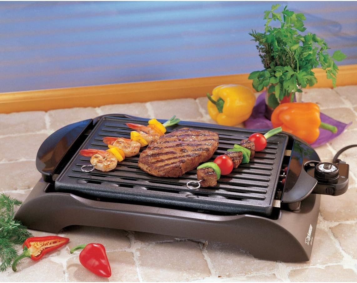 Indoor Electric Grill Non Stick Easy Clean Compact Family Size