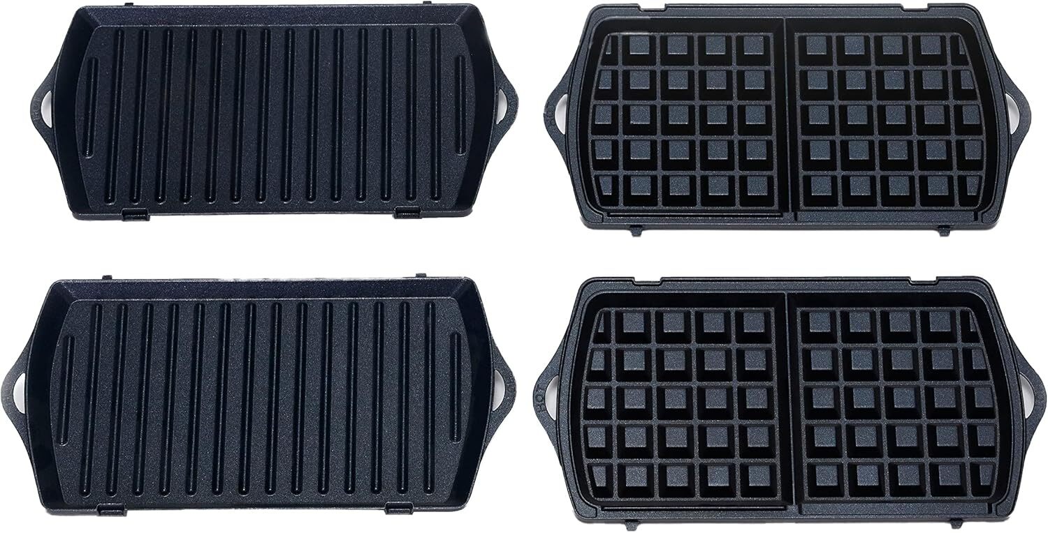 Waffle, Sandwich Maker and Grill 3-in-1 Black, 700W