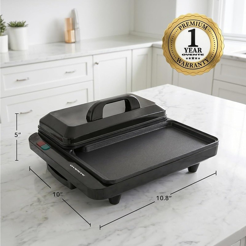 All-in-One Breakfast Maker Non-Stick Griddle Sandwiches Burgers Easy Cleanup New