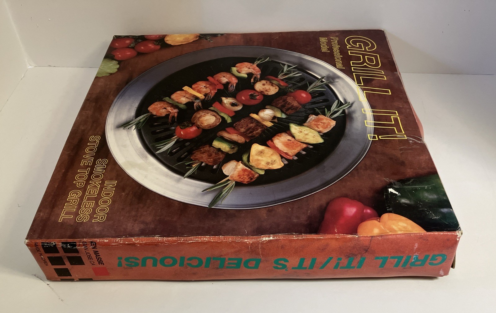 Grill It Indoor Smokeless Stove Top Grill Professional Model – New Open Box 1998