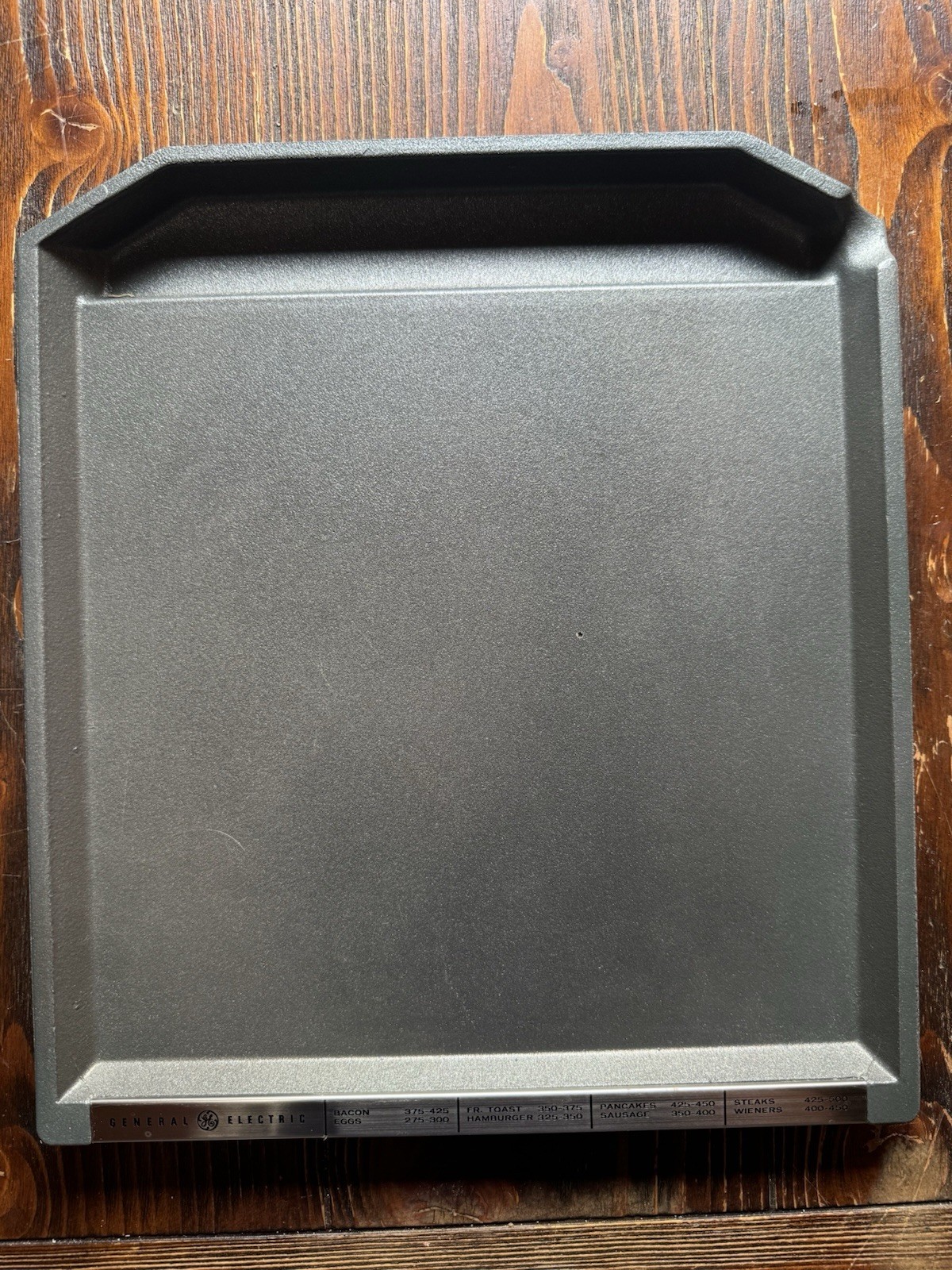 Vintage 1950s GE Stratoliner Electric Range Drop-In Griddle Insert Plate Cast Al
