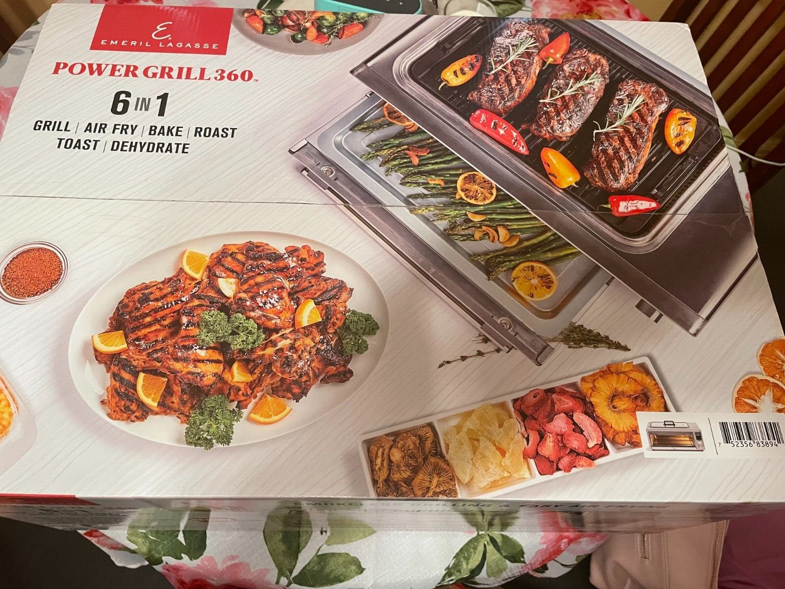 Emeril Lagasse Power Grill 360 Plus, 6-in-1 Electric Indoor Grill and Air Fryer