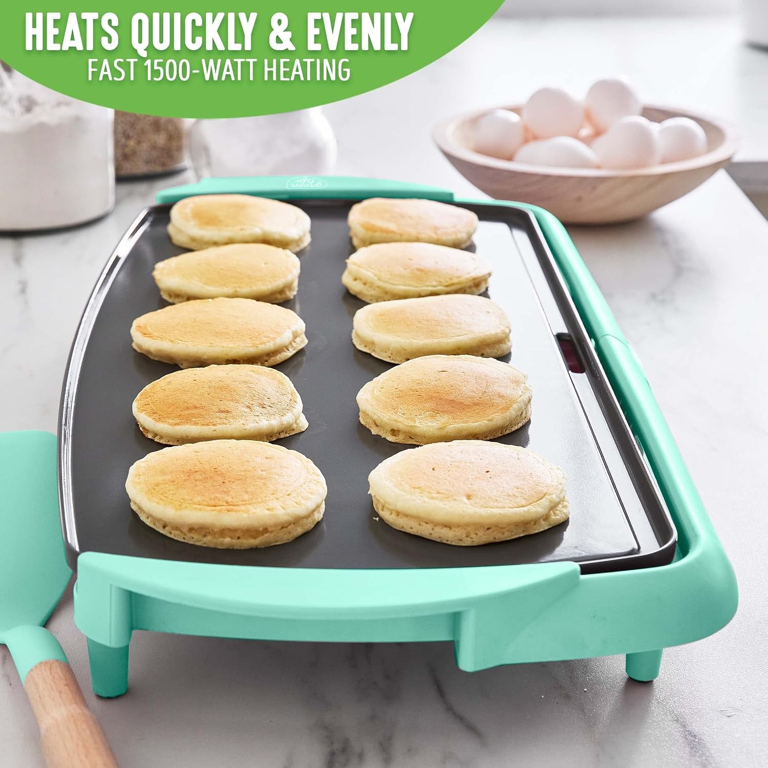 20″ Extra Large Electric Griddle Non-Toxic PFAS & PFOA-Free Ceramic Nonstick