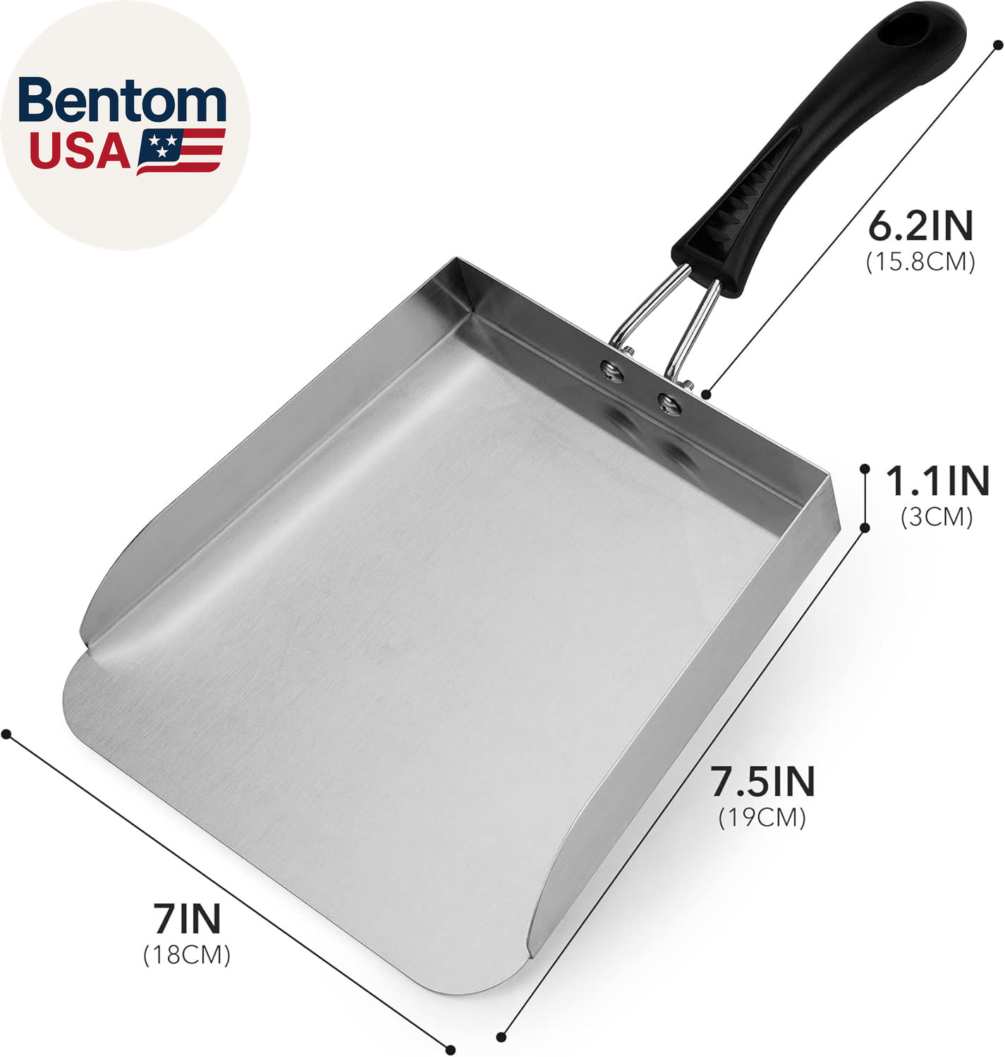 Stainless Steel Griddle Mover Smash Burger Food Shovel Grill Spatula Great for S