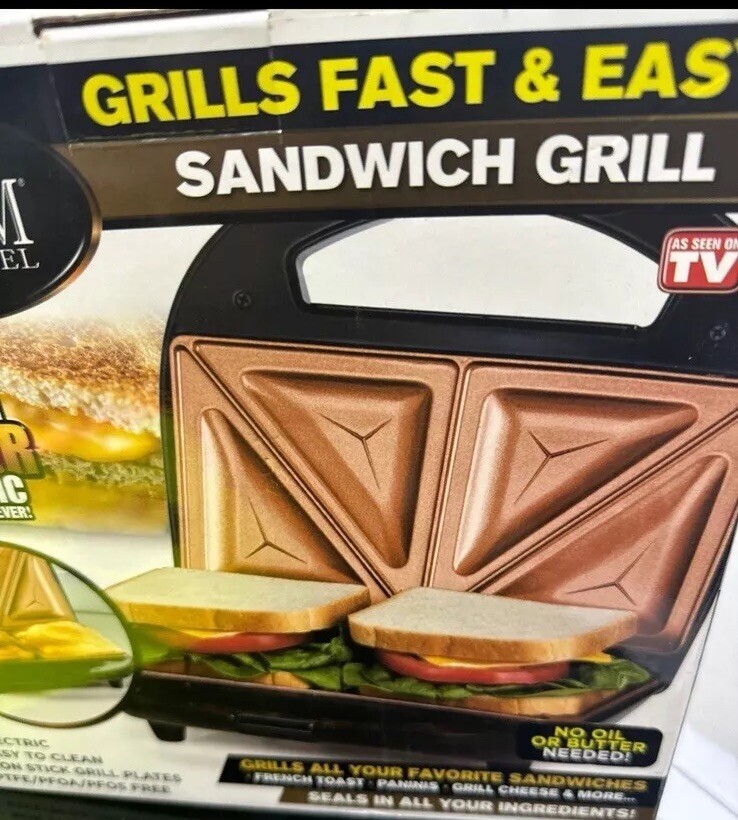 Gotham Steel 2108 750 W Sandwich Toaster – Black
