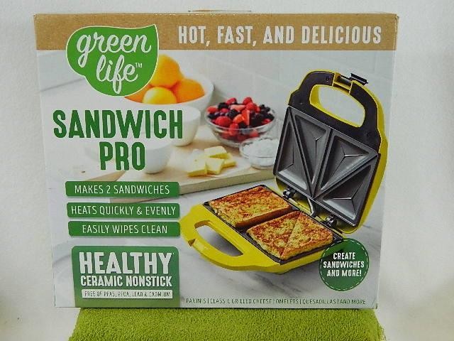 GreenLife Sandwich Pro – Electric Panini Press Grill – Healthy Ceramic Nonstick