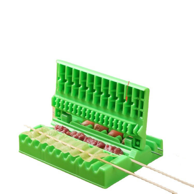 Professional Grade Skewers Kebab Maker Barbecue Stringer Box Machine Beef Pork