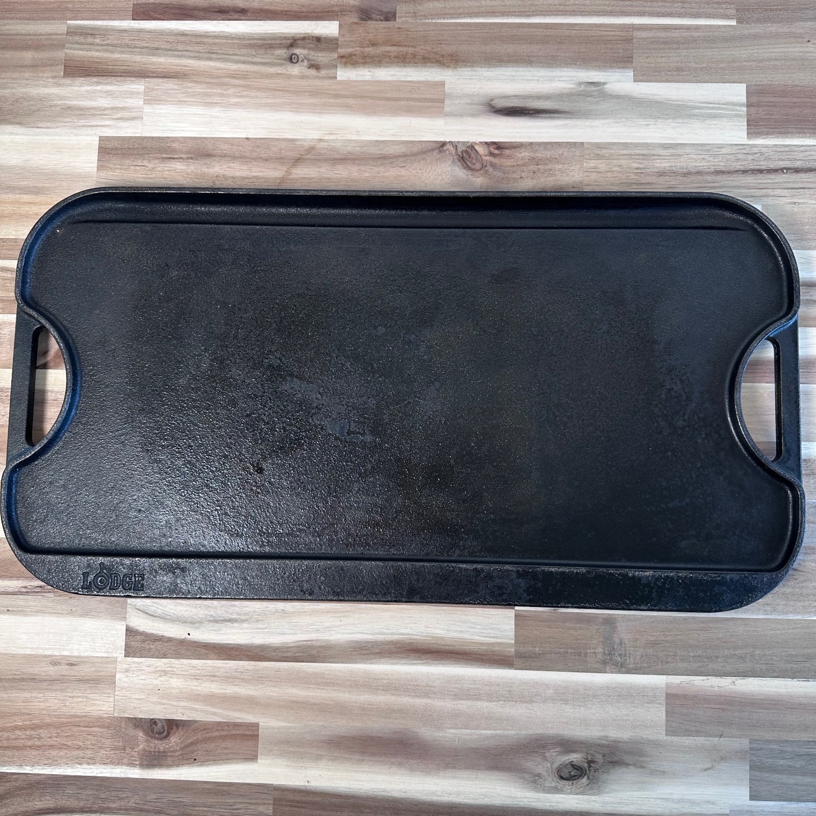 Lodge Pro-Grid Cast Iron Reversible Grill Griddle Combo PG12 USA 20×10.5 USA