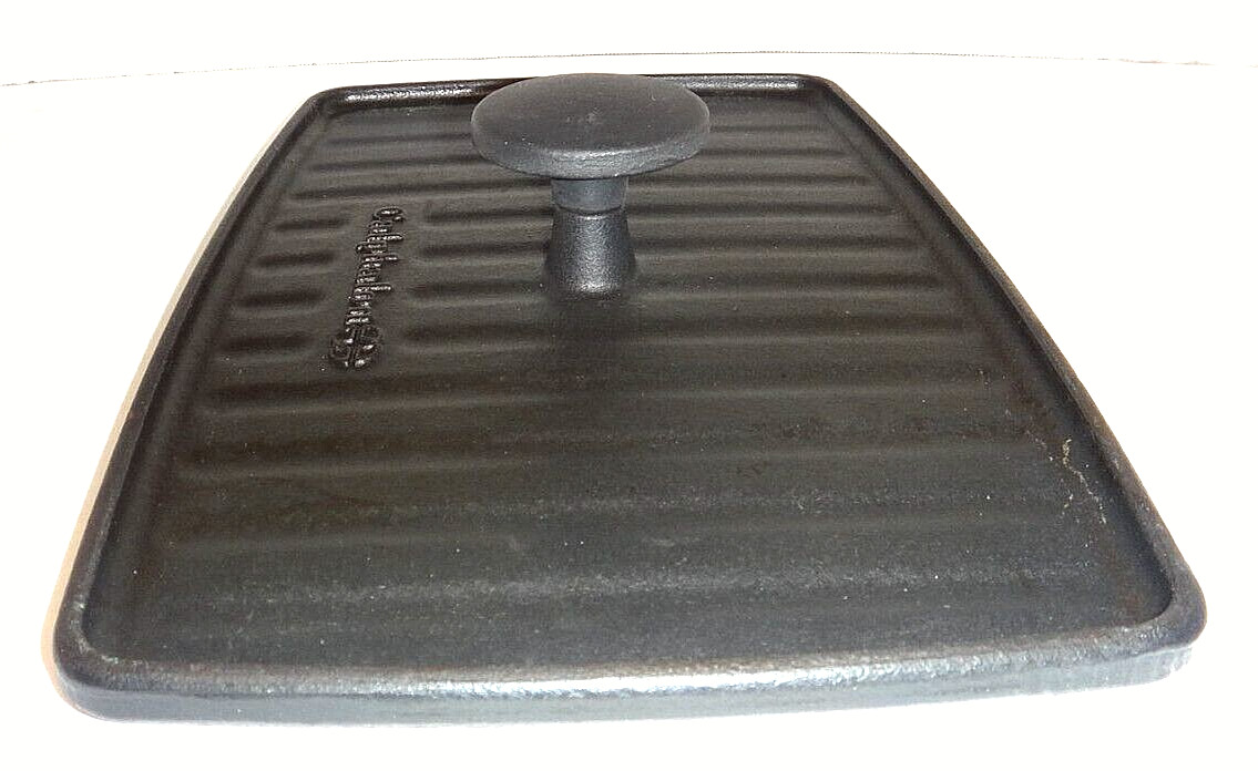 Calphalon Cast Iron Panini / Meat Grill Press, 11 x 7, Gray