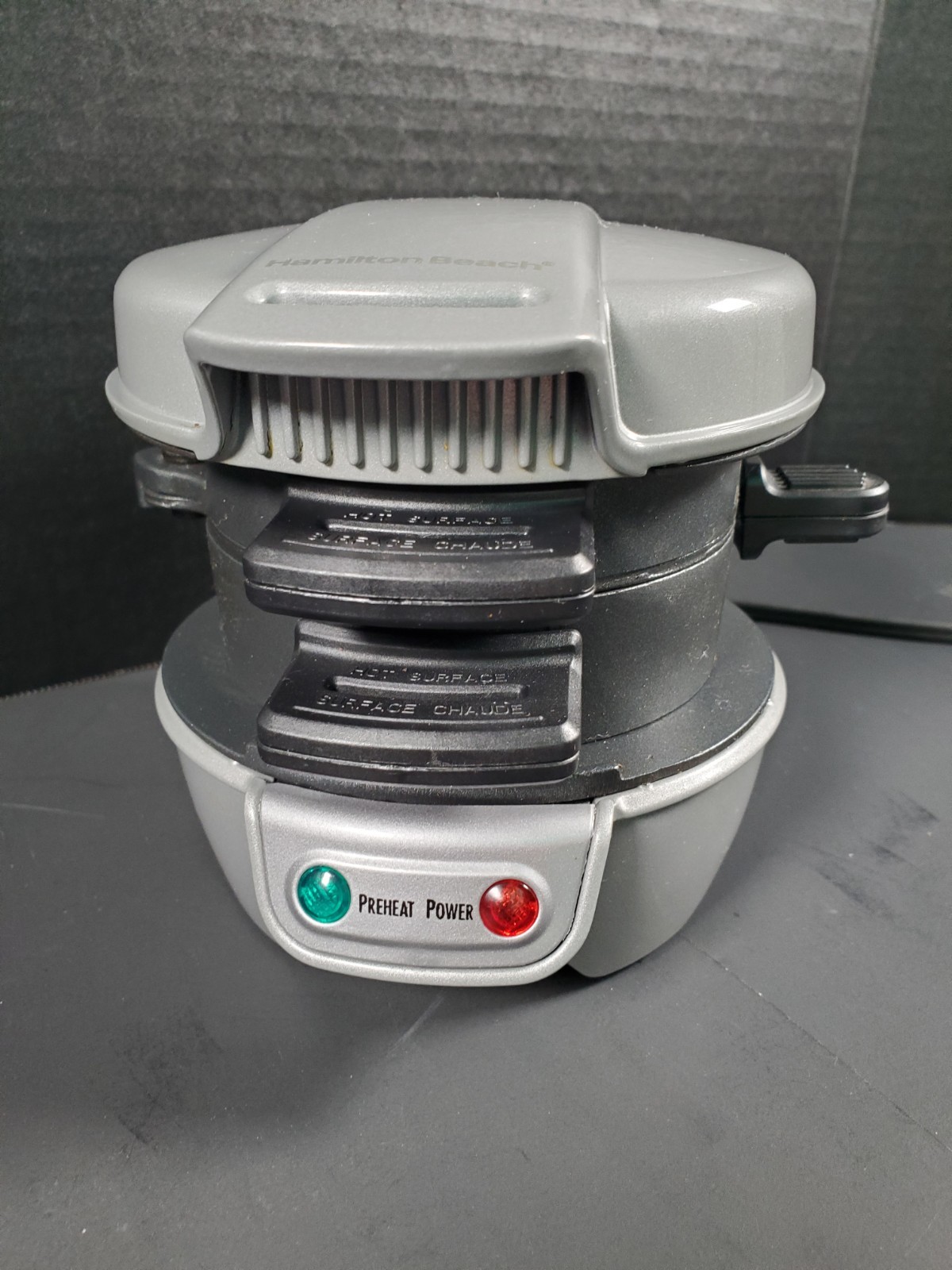 Hamilton Beach St29 Breakfast Sandwich Maker Silver/Gray Mini Electric