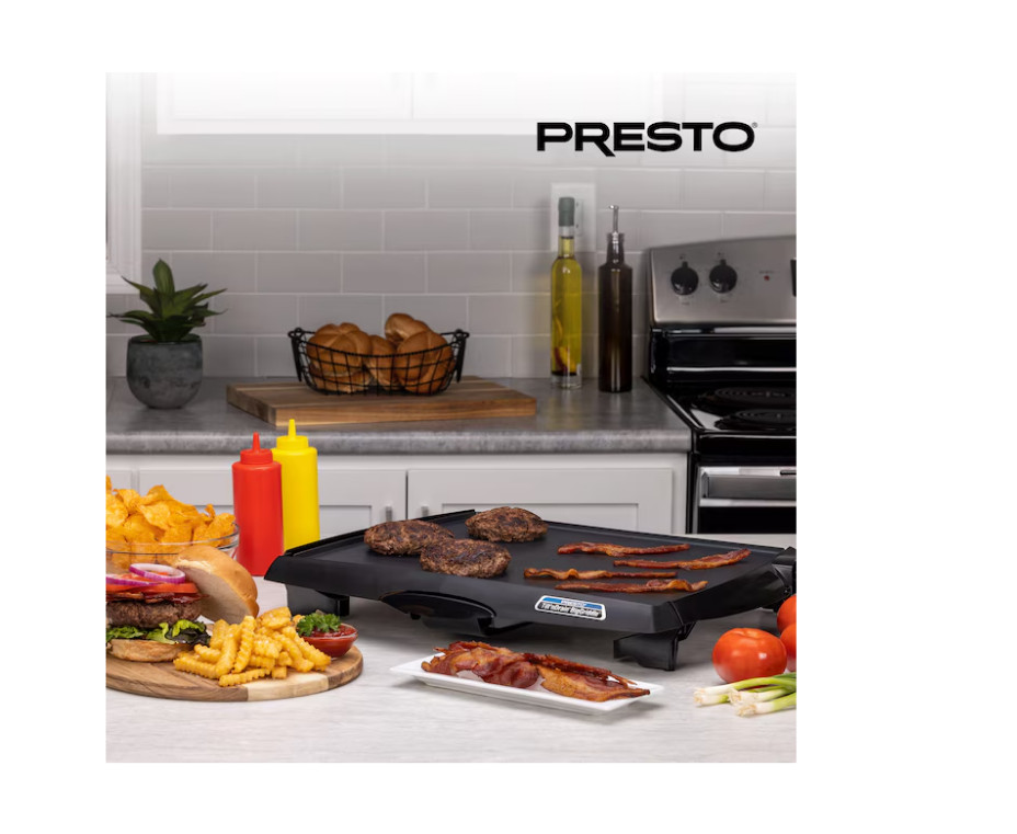 [ BIG SALE ] Presto Tilt ‘n Drain BigGriddle 22-inch Ceramic Cooking Surface