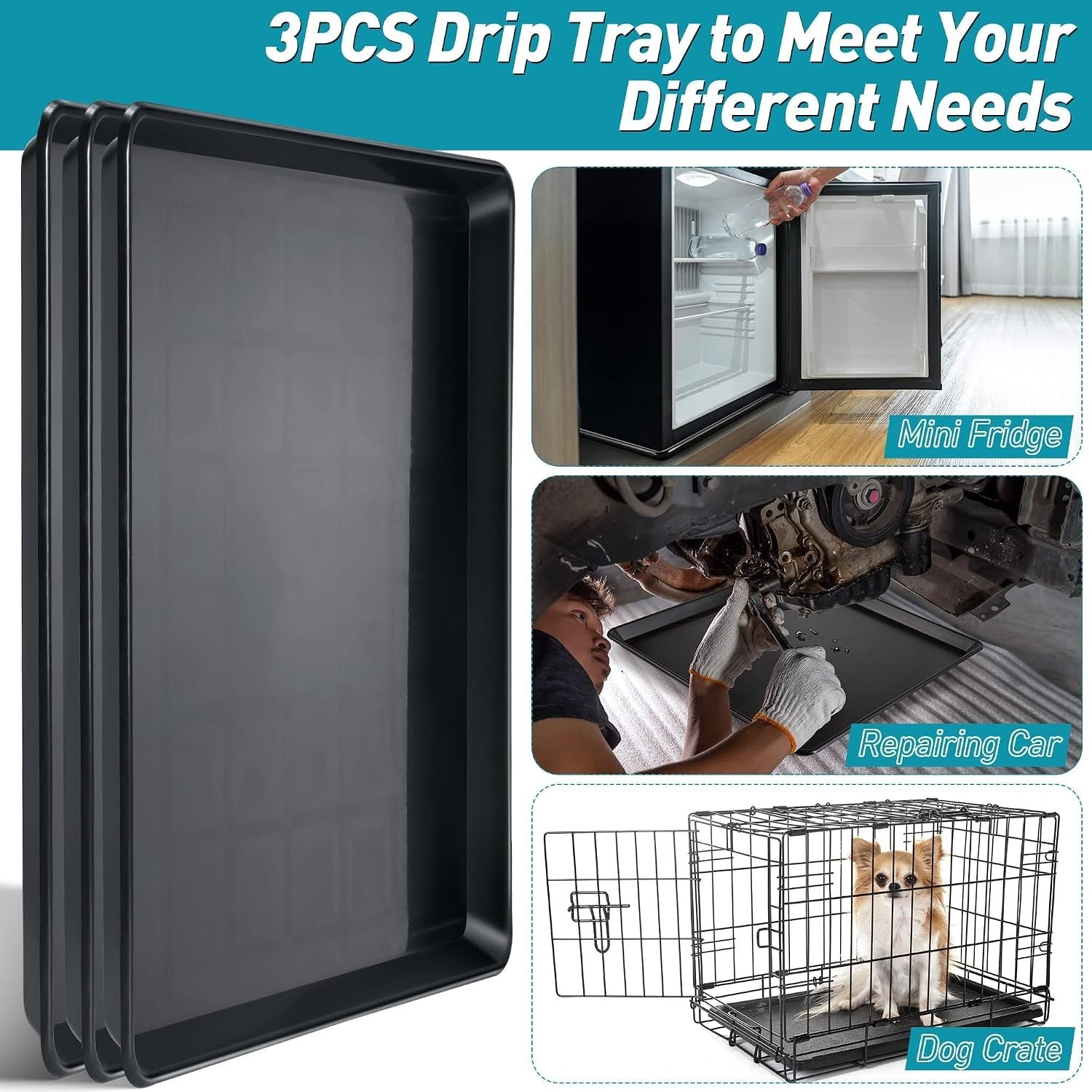 Multi-Use 22″ x 21″ Drip Pans – Oil & Leak Protection