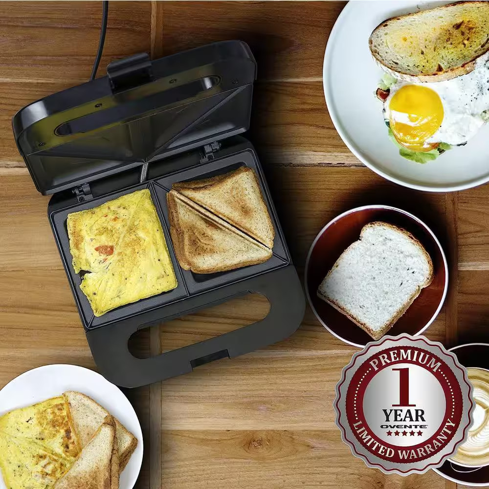 2-Slice Electric Sandwich Maker Non Stick Grill, Black (GPS401B)