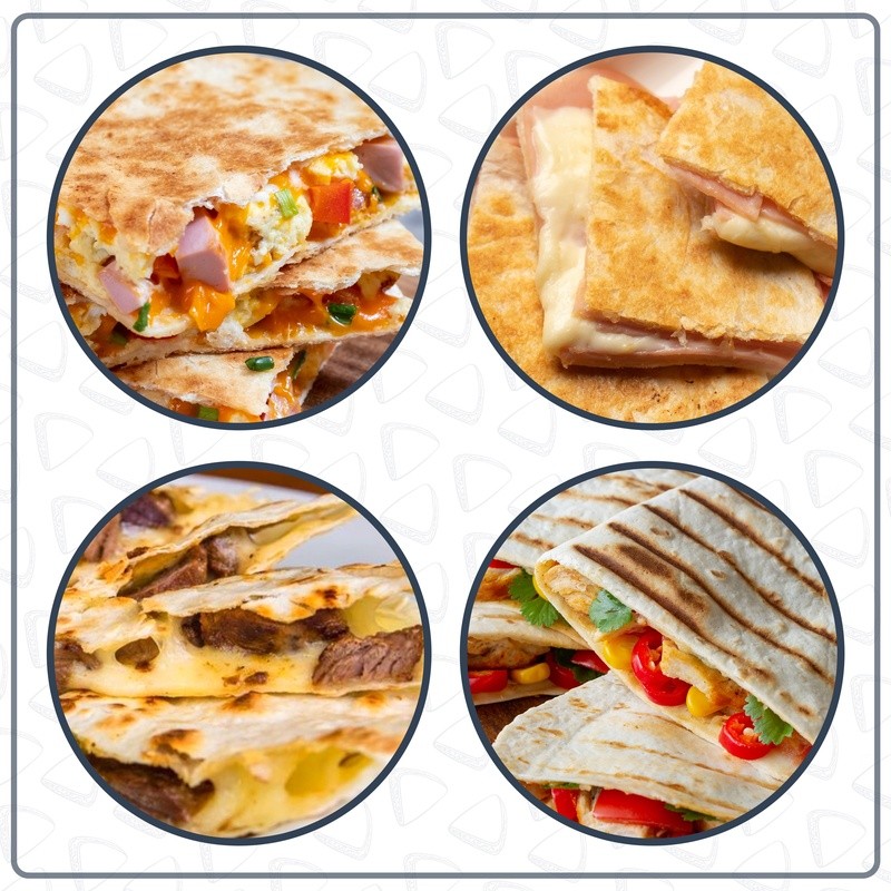 Mini Quesadilla Maker 550W Nonstick Portable 6 Slice Taco Machine Easy Cleanup