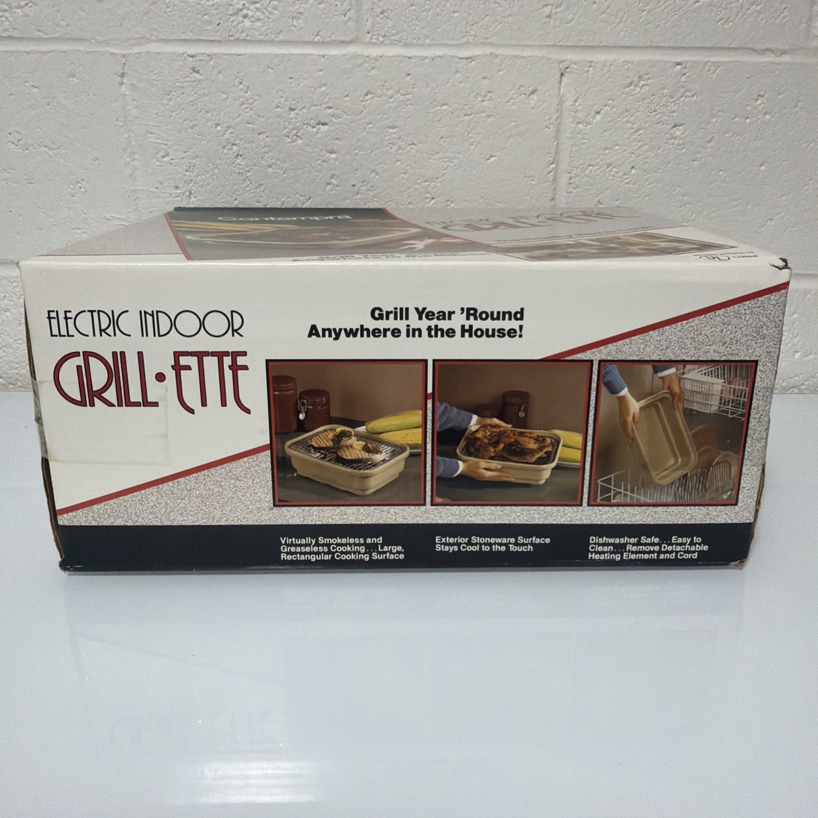 VINTAGE CONTEMPRA Indoor Electric Personal Char-B-Que Grill Model #MMG-10-100