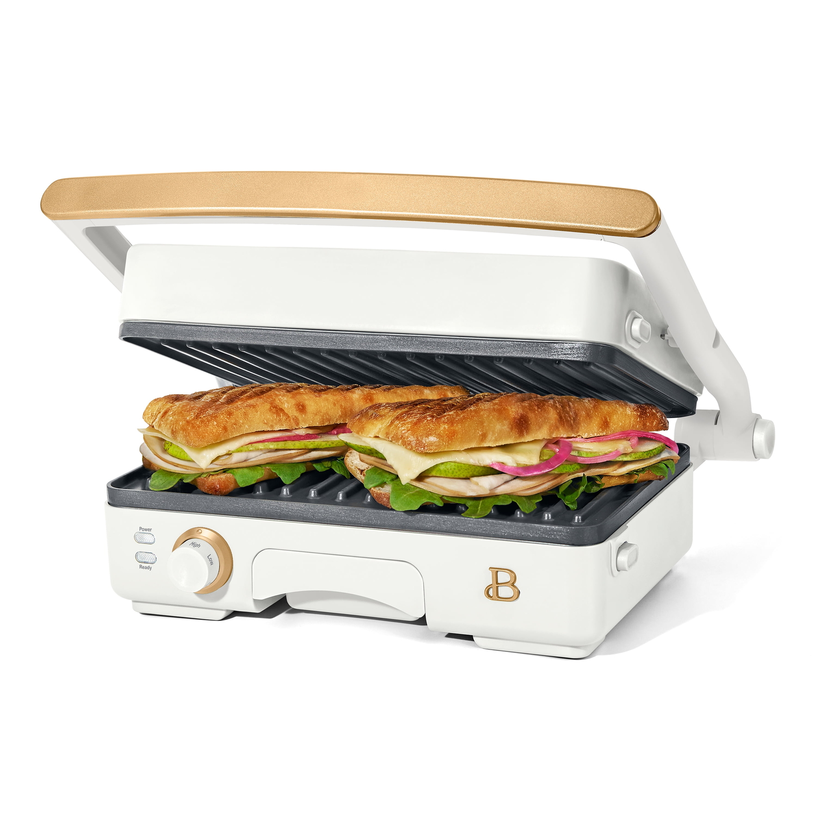 2-in-1 Panini Press & Grill, White Icing by Drew Barrymore