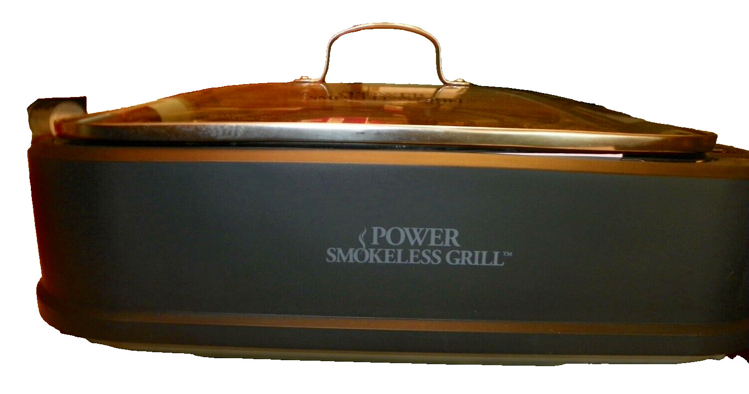 PowerXL Smokeless Grill Pro Countertop Indoor Electric Grill Black With Griddle