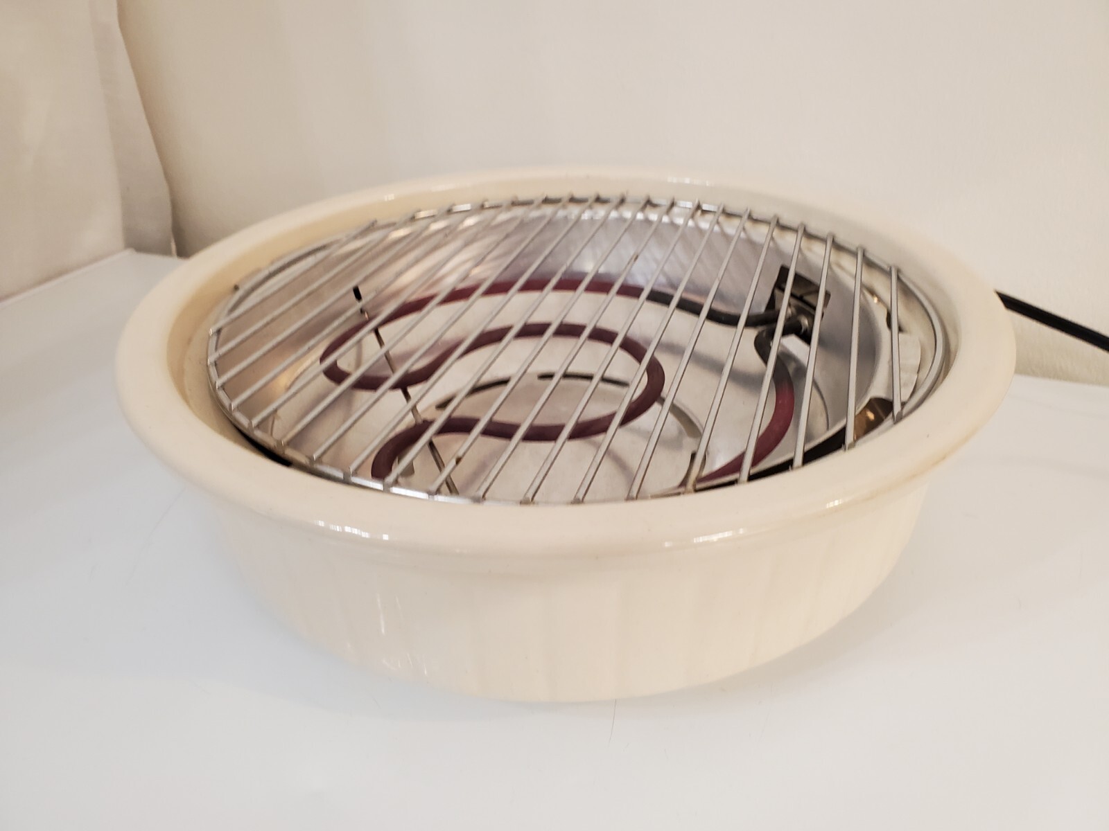 VTG RIVAL STONEWEAR BARBEQUE CROCK SMOKELESS INDOOR ELECTRIC BBQ COOK GRILL USA