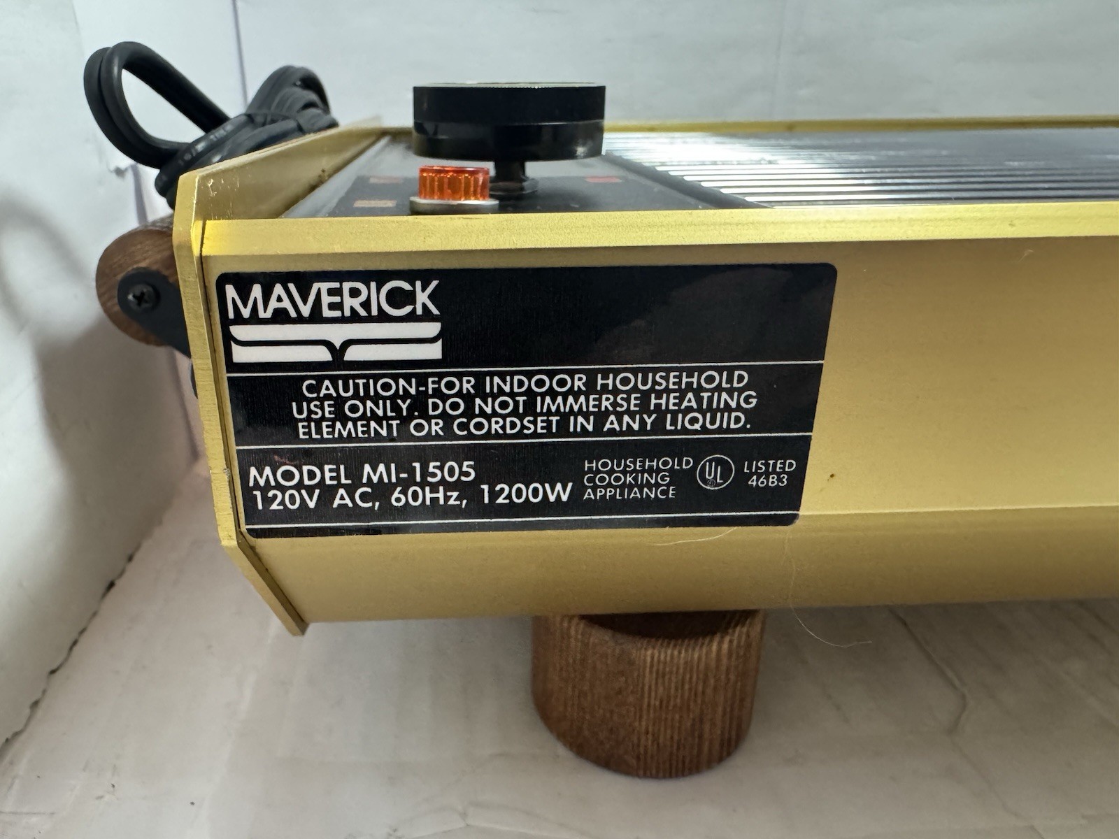 Vintage Maverick MI-1505 Indoor Electric Barbecue Grill 1200W Tested Working