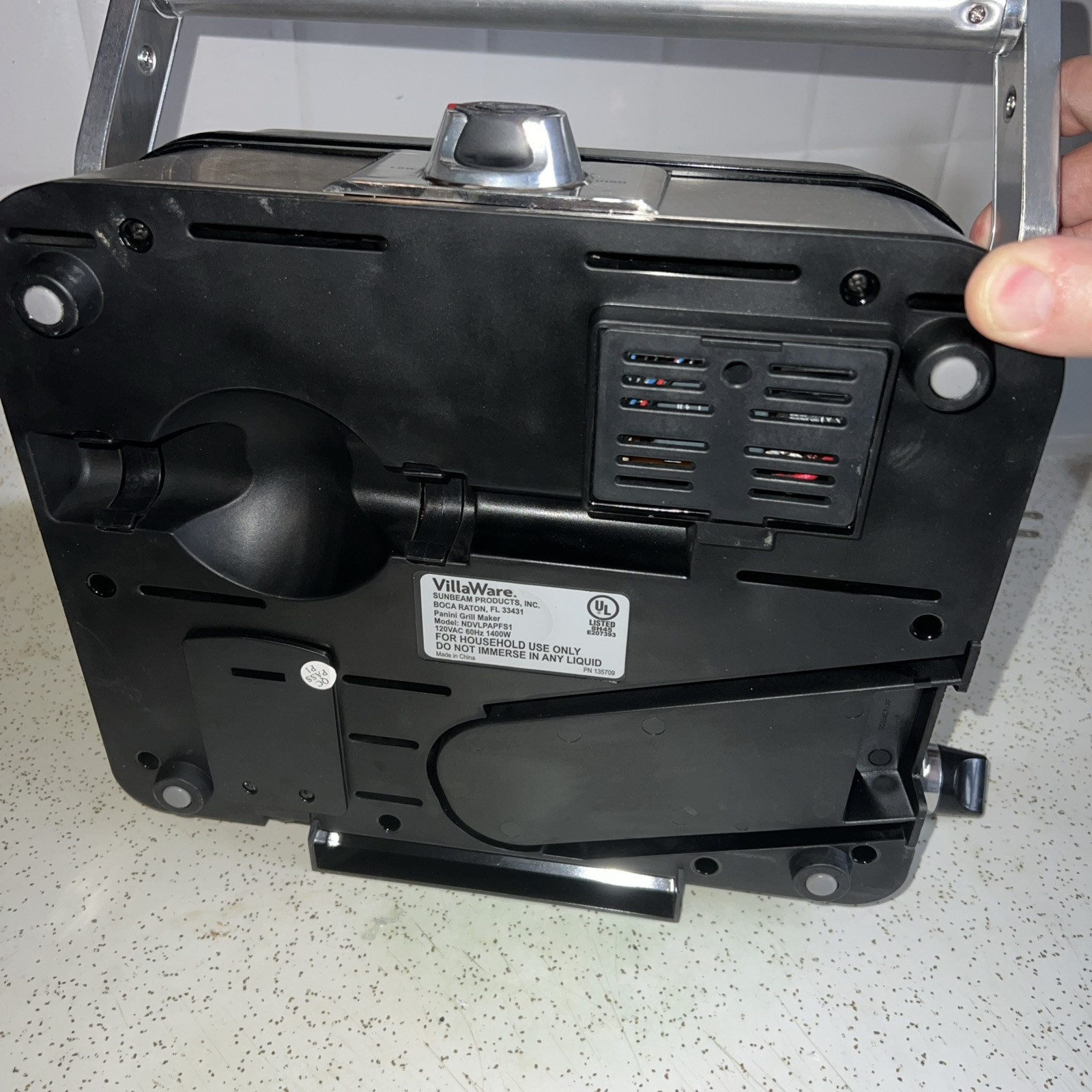 VillaWare NDVLPAPFS1 Panini Grill