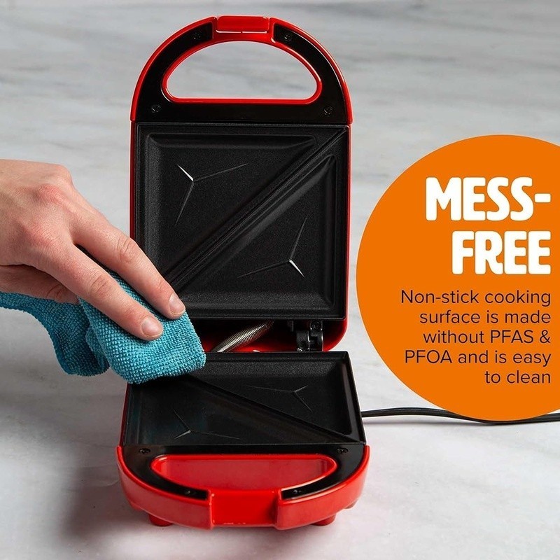 Mini Sandwich Maker Nonstick Dual Sided 600W Grilled Cheese Quesadilla Compact
