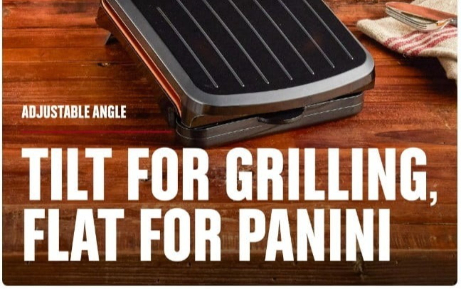 2-Serv.Grill – Plastic, Non-Stick, Compact,Grill/Panini,Drip Tray