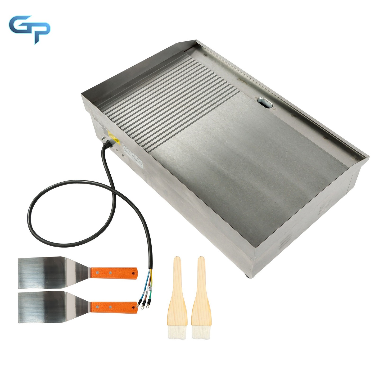 30″ 122℉-572℉ Commercial Electric Griddle 3000W Countertop Flat Top Grill