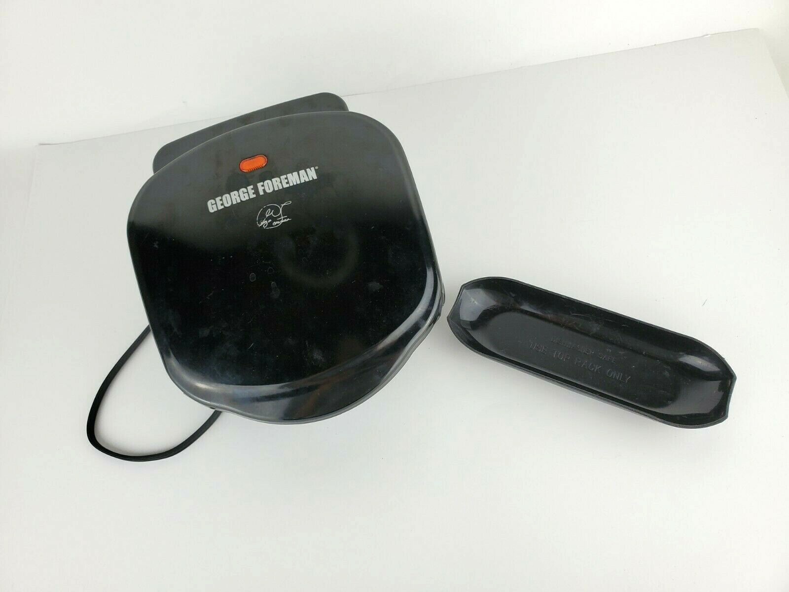 George Foreman GR10B 2-Serving Classic Plate Electric Grill Black Dorm Apartment