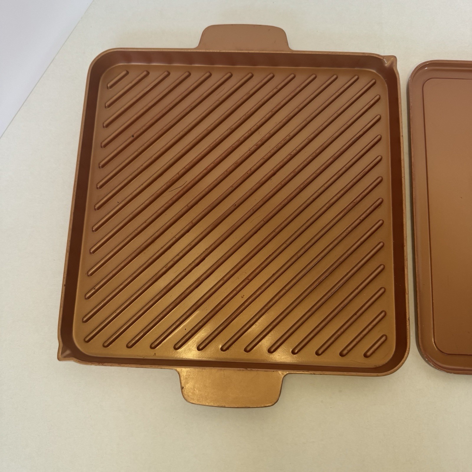 Copper Chef 12″ Non-Stick Grill & Griddle Induction Plates Set Of 2