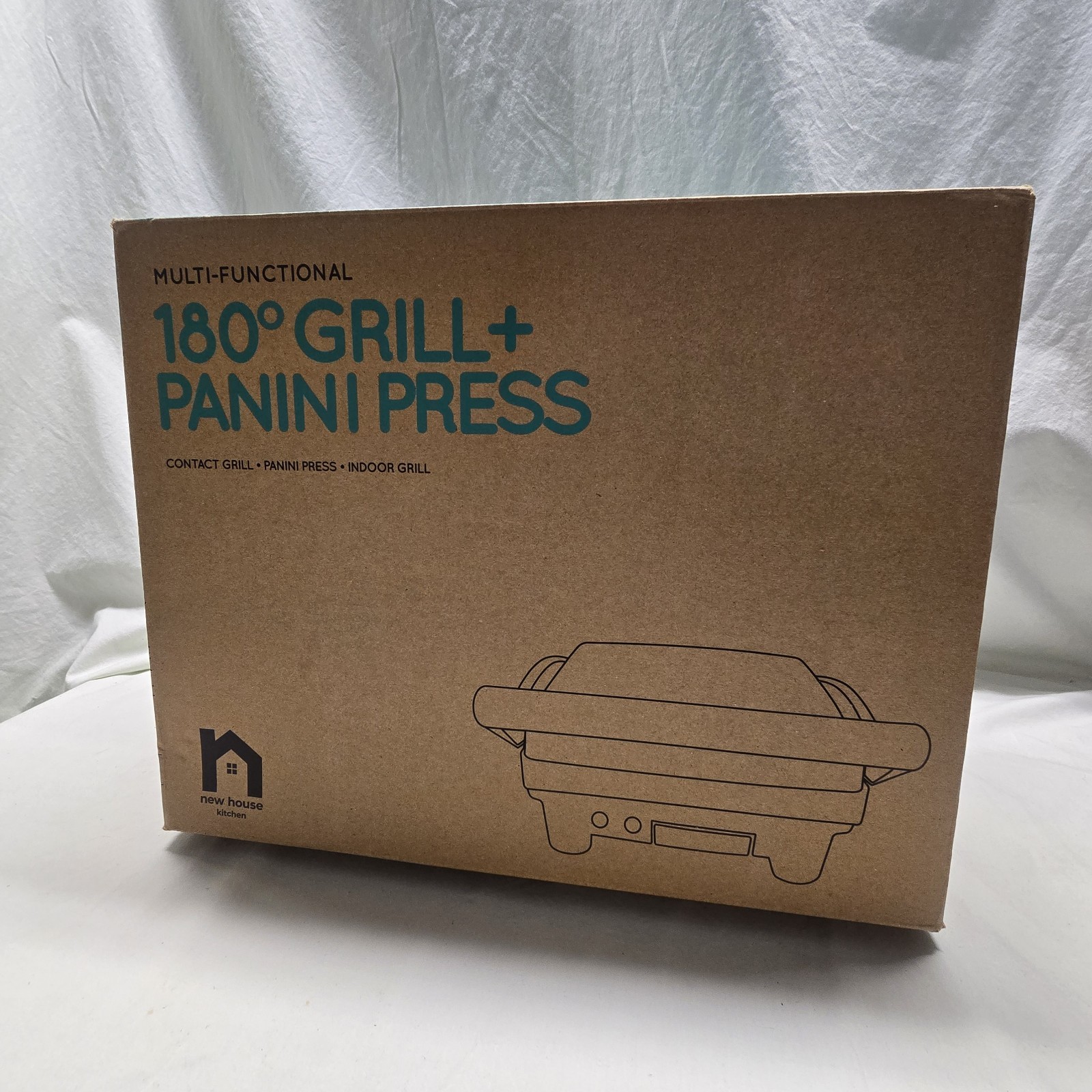 New House PANINI PRESS GRILL GOURMET SANDWICH MAKER NON-STICK COATED