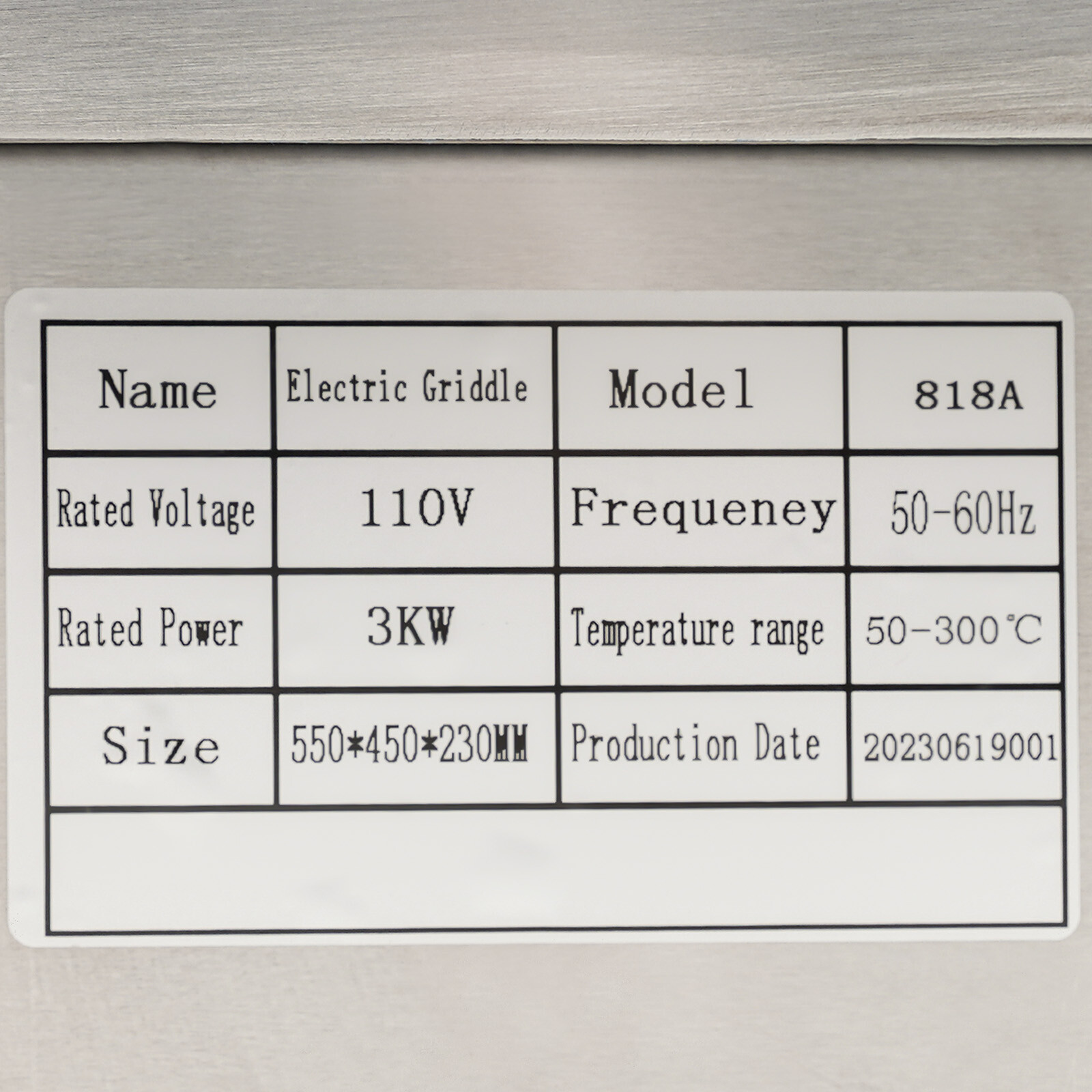 22″ 3000W Commercial Electric Countertop Griddle Flat Top Grill Hot Plate BBQ