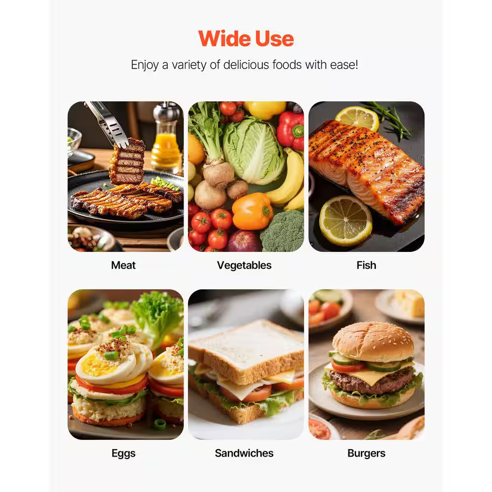 3,600 W Commercial Panini Grill, Electric Sandwich Maker, Stainless Steel Double