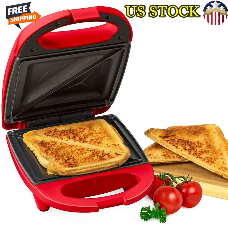 Compact Sandwich Maker Quick Cooking Hot Snacks Paninis Quesadillas Omelets New