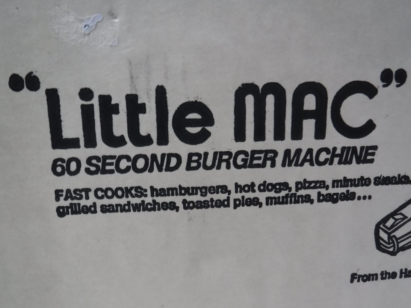 NEW “Little MAC” 60 Second Burger Gridle Machine Hamburger Maker Model #2108
