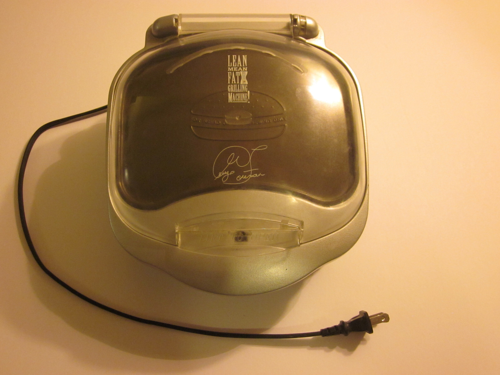 George Foreman Lean Mean Fat Reducing Grilling Machine w/ Bun Warmer GR10ABW