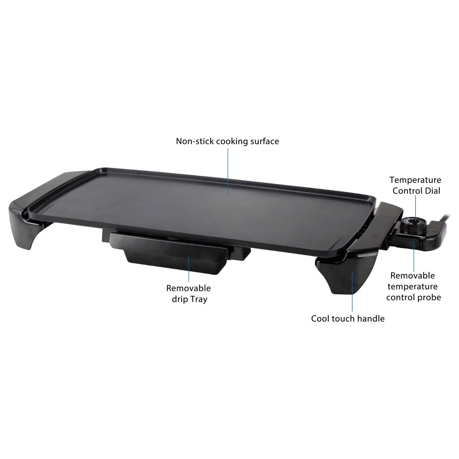 Mainstays 20 Inch Electric Griddle Ceramic Non-Stick 1500W Pancake Maker