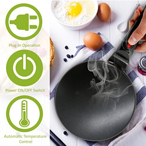 NutriChef Electric Griddle – Crepe Maker Hot Plate Cooktop