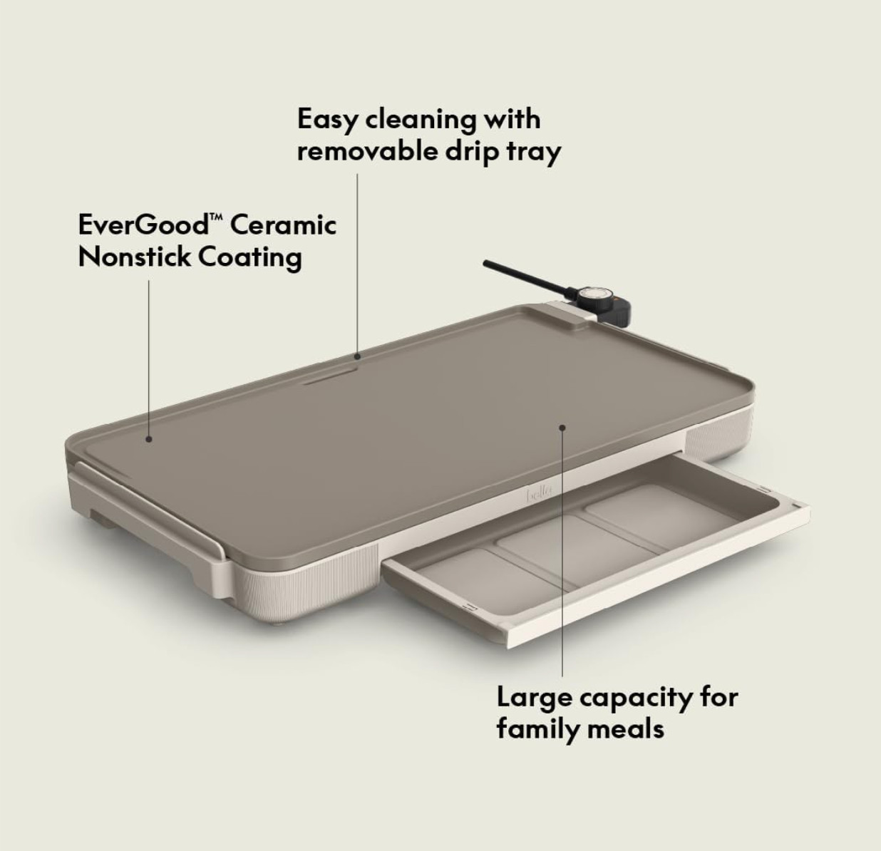 ⭐️ BELLA XL GRIDDLE – TXG-621A – BRAND NEW ⭐️
