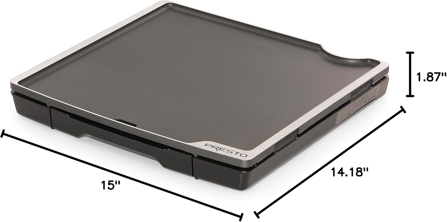 07071 15-inch Electric Tilt-n-fold Griddle Black