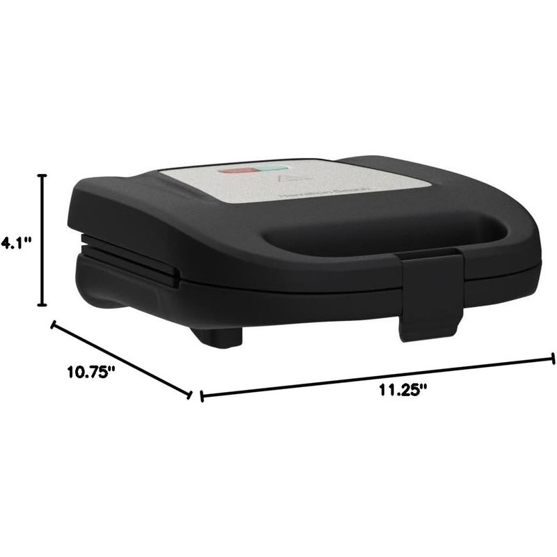 4 Slot Hot Sandwich Maker Nonstick Easy Cleanup Seals Thick Sandwiches New