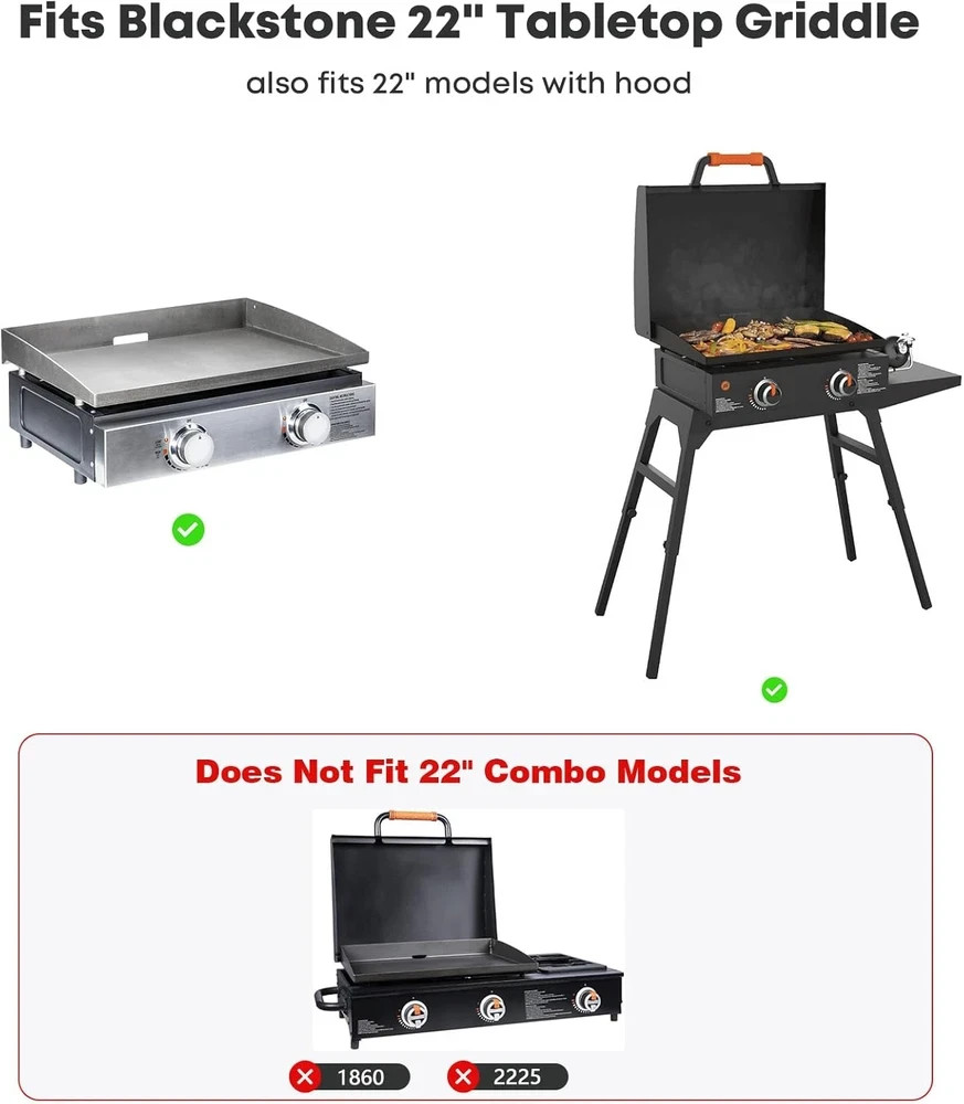 22″ Stainless Steel Griddle Top Replacement for Blackstone with Grease System