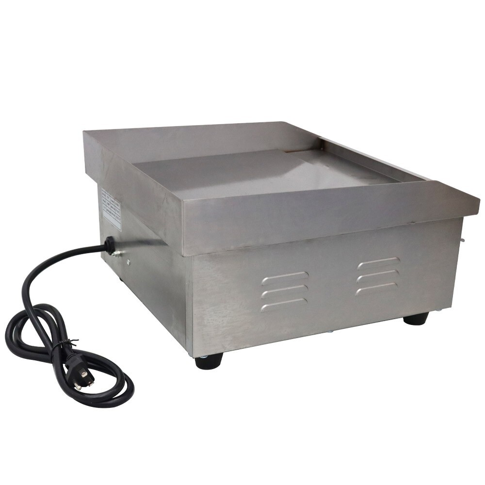 Electric Mini Griddle Stove Countertop Flat Griddle Grill 1.5KW Commercial BBQ