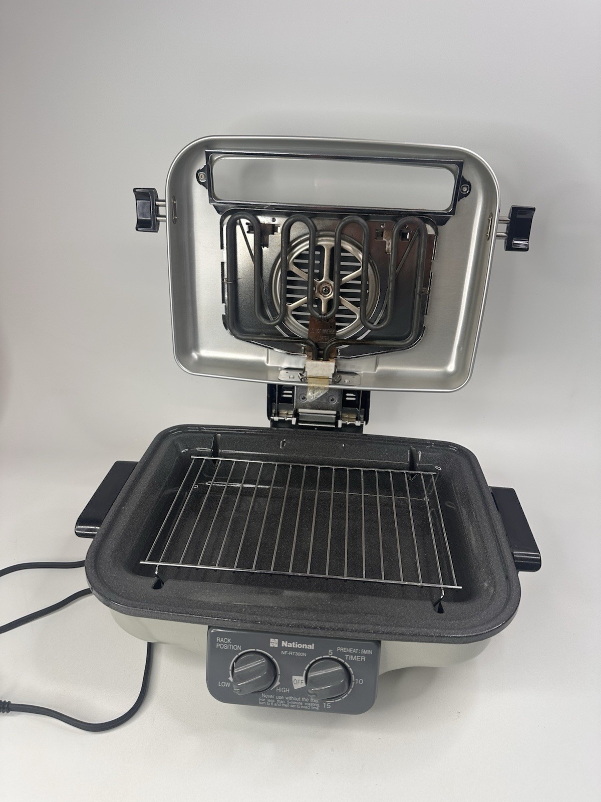 National NF-RT300 Smokeless Fish Roaster Grill Washable Japan 1991 Countertop